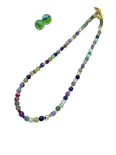 Multi purple agate necklace