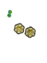 “Flores eccentrico” stainless steel earrings