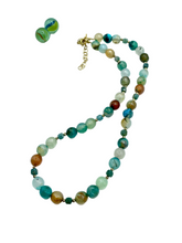 AGATE MULTI GREEN GEMSTONE NECKLACE