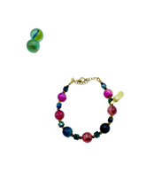 Multi coloured mixed gemstones bracelet