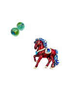 “Horse” brooch (red)