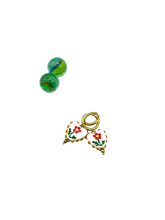 “Kalimera” ceramic hearts hoops