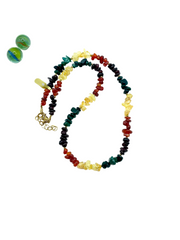 Multi chips gemstone necklace