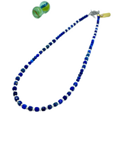 LAPIS LAZULI & WHITE FRESHWATER PEARLS NECKLACE