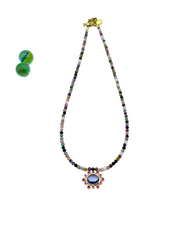 '' Crystallina'' Tourmaline gemstone necklace