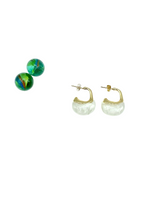 ''Cream'' hoops ( boat shaped )