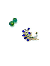 “Peacock” brooch (blue)