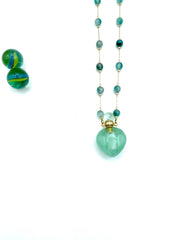 ''PHILTRE DE CLAIRVOYANCE'' ROSARIO NECKLACE (Fluorite)