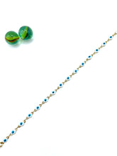 ''Evil eye'' chain ANKLET (white)