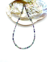 ''FLUORITE CUBES'' gemstone necklace