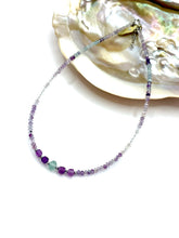 ''MINI FLUORITE'' gemstone necklace
