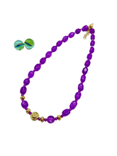 PURPLE JADE ''PEBBLES'' NECKLACE