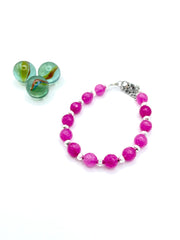 agate bracelet magenta