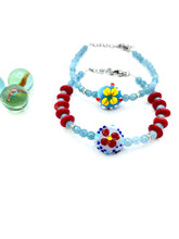 millefiori & semi precious stones bracelet