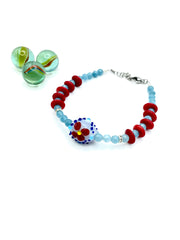 millefiori & semi precious stones bracelet