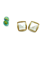 ''GLOSSY WHITE'' VINTAGE EARRINGS