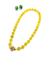 ''FLORA'' YELLOW AGATE GEMSTONE NECKLACE