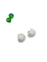 ''SHINY DISCOBALL'' STAINLESS STEEL EARRINGS large