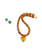 ''Caramel'' quartz statement necklace