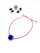 ''blue glass cube'' unisex march bracelet