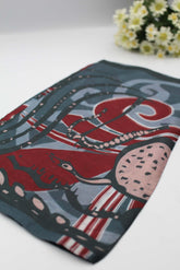 ''ΒΥΘΟΣ'' ΓΚΡΙ / ΜΠΟΡΝΤΟ ( ΜΑΝΤΗΛΙ 100% ΜΕΤΑΞΙ )