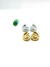''SPIRAL SHELLS'' STAINLESS STEEL EARRINGS