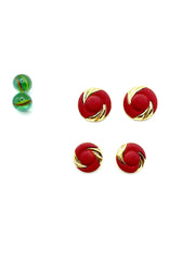 '' BRICK RED'' VINTAGE EARRINGS