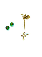 ''ROSES'' CROSS STAINLESS STEEL CHAIN NECKLACE