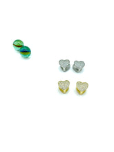 ''shimmering hearts'' stainless steel earrings