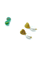 “Ace of Hearts” baroque shell pearl earrings