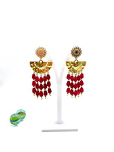 ''Chandelier'' earrings ( wine red jade )