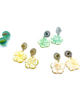 '' Magnolia '' dangle earrings