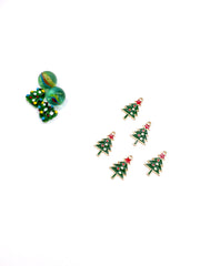 XMAS CHARM ''ΕΛΑΤΟ'' ΜΕ ΣΜΑΛΤΟ (ΠΡΑΣΙΝΟ)