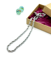''ponytail'' medium stainless steel chain