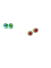 CLIP-ON EARRINGS ''OVAL'' WITH CRYSTALS ( small/2lines )