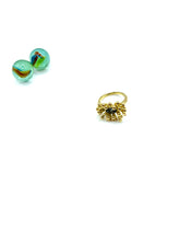 ''ANEMONE'' STAINLESS STEEL RING ( white )