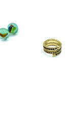 ''TWISTED CHAIN'' STAINLESS STEEL RING (BLACK)