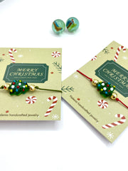 ''XMAS TREE'' BRACELET ( MURANO GLASS & HEMATITE )
