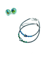 xmas bracelet hematite stars (gun metal) & agate beads