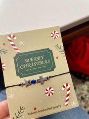 unisex minimal hematite bracelet (black cord)