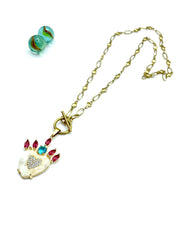 ''HEART OF DESIRE'' STEEL CHAIN NECKLACE (off white)