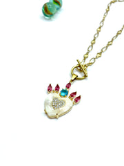 ''HEART OF DESIRE'' STEEL CHAIN NECKLACE (off white)