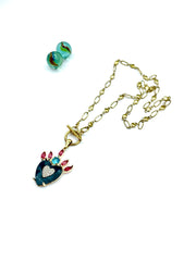 ''HEART OF DESIRE'' STEEL CHAIN NECKLACE (black)