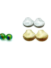“Coquillage” stainless steel earrings