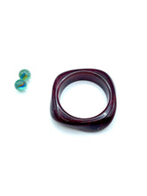 ''OLIVER'' 70s RESIN BRACELET ( merlot bordeaux )