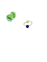 ''evil eye round enamel'' stainless steel RING