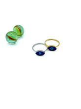 ''evil eye marquise enamel'' stainless steel RING