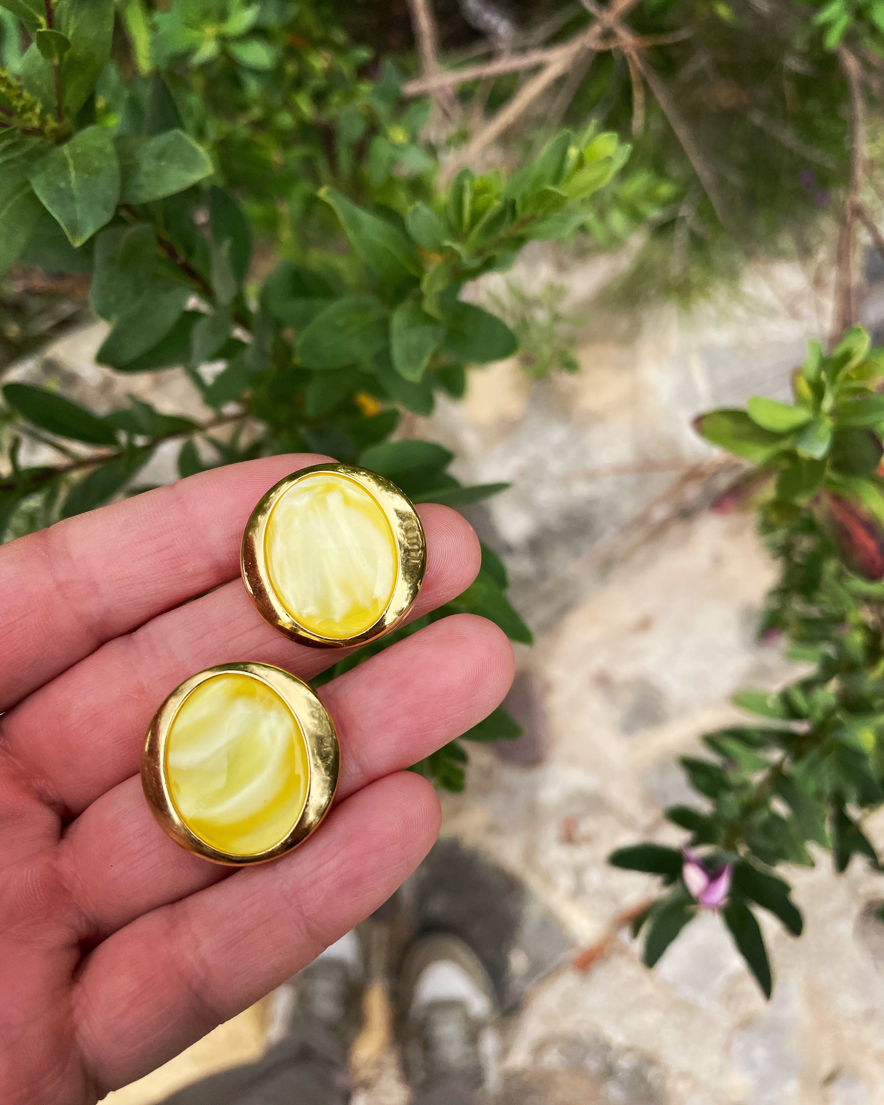 ''Lemon'' vintage earrings