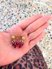 “Red strawberries” earrings