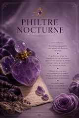 ''PHILTRE NOCTURNE'' ROSARIO NECKLACE (AMETHYST )